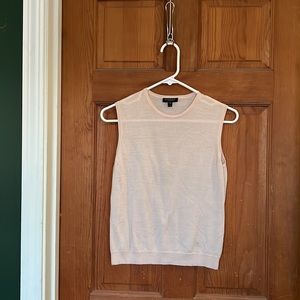 Vintage Burberry 100% Wool Baby Pink Sweater Vest